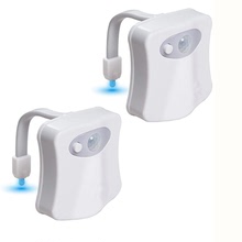 新款馬桶感應燈掛式人體廁所感應馬桶蓋燈 創意LED小夜燈8色16色