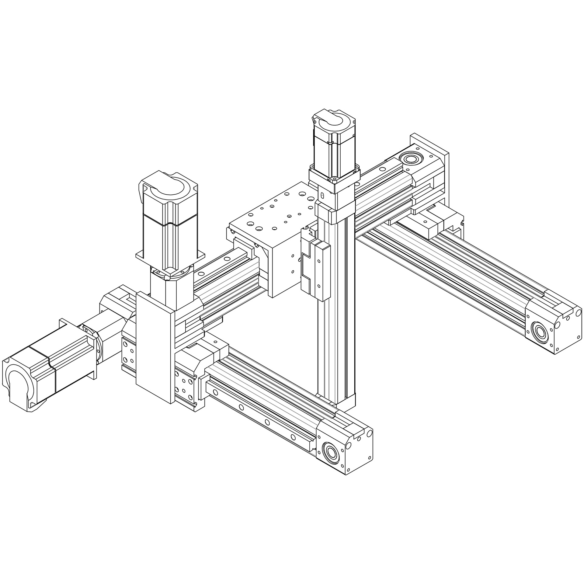 Linear slide linear module three-axis slide module stepping servo drive linear reciprocating motion stroke