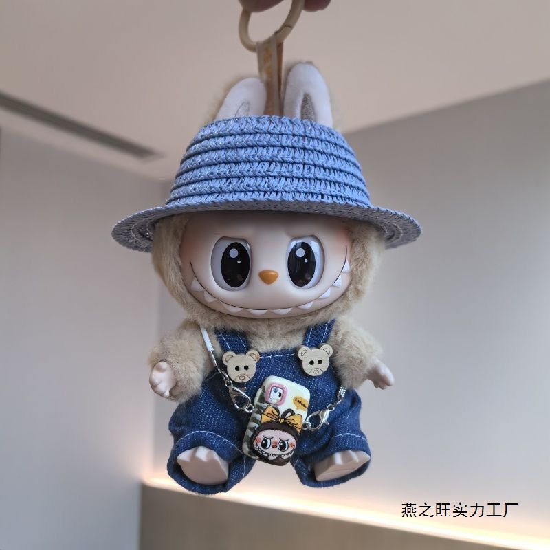 拉布精美新款爆款搪胶娃衣可爱布labubu套装毛绒玩具公仔挂件衣服