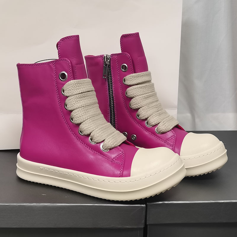 Factory Goods European and American Spring & Fall High-Top Men's Sneakers Thick Laces Sports and Leisure Cowhide Women's Couple Models Large Size Men's Sneakers Factory Goods European and American Spring & Fall High-Top Men's Sneakers Thick Laces Sports and Leisure Cowhide Women's Couple Models Large Size Men's Sneakers