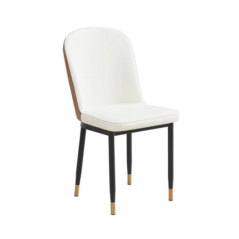 Silla de comedor de lujo ligera, asiento de cuero de doble propósito, mesa de recepción simple y moderna, multicolor opcional Baylor