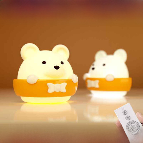 Wholesale Creative Bear LED Night Light with Charging Remote for Bedroom Bedside without Drilling Eye-Caring Wall Night Light
