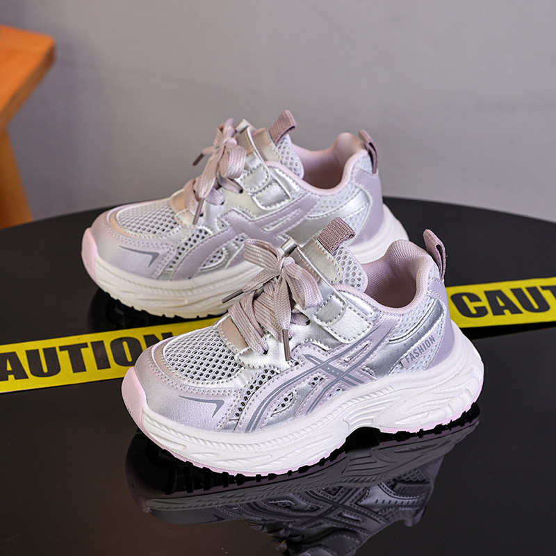 Zapatos deportivos de malla para niños 2026 primavera y verano nuevos zapatos de papá para niños velcro antideslizante zapatos casuales para niños image 5