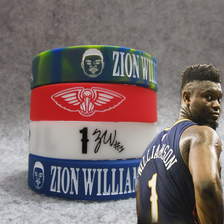 篮球球星鹈鹕1号胖虎锡安头像加宽夜光运动手环硅胶腕带球迷科比