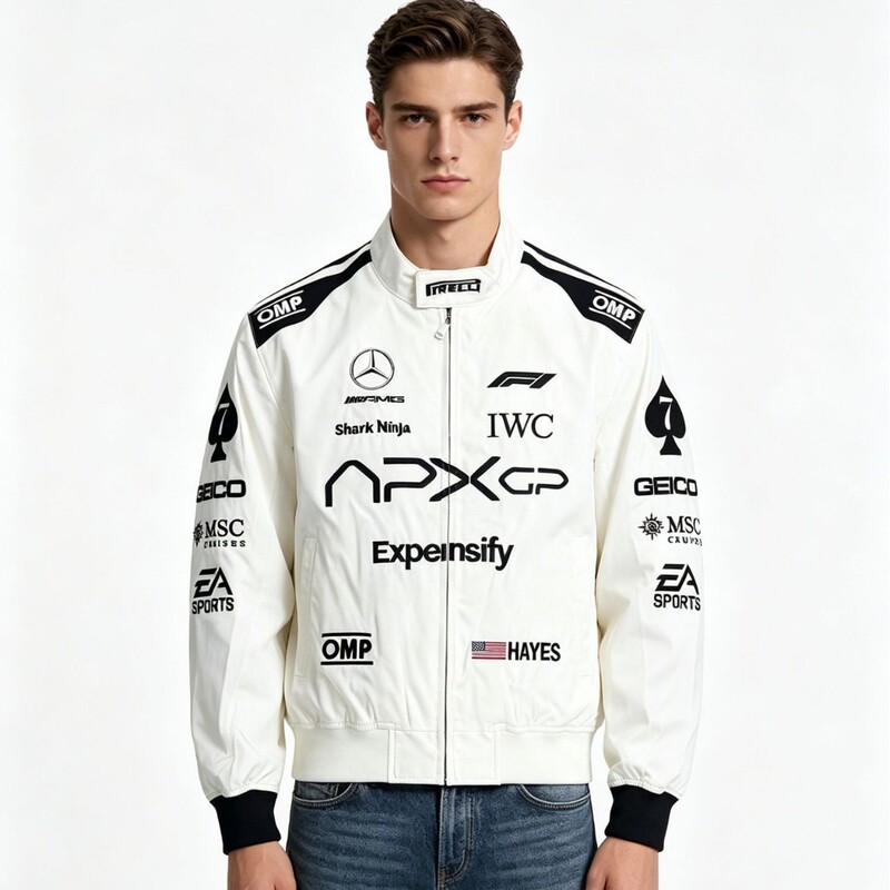 F1 Racing Suit Embroidered American-Style Heavy-Duty Retro Motorcycle Riding Jacket Autumn and Winter Custom-Made Coat
