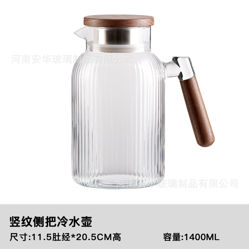 tetera de agua fría de vidrio resistente a altas temperaturas set doméstico de agua hirviendo de gran capacidad tetera de agua fría taza de agua fría tetera doméstica sala de estar