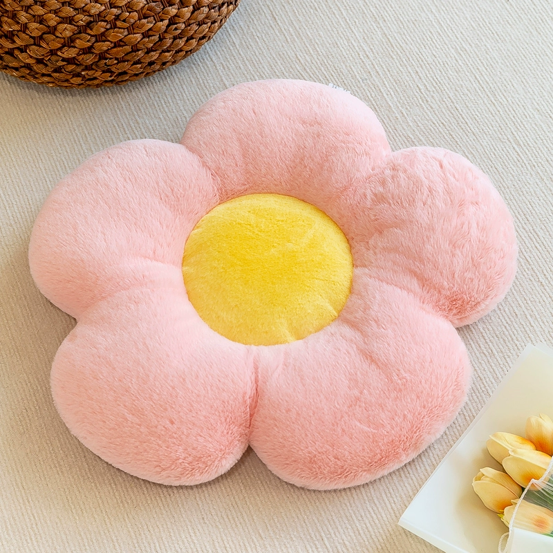 Modern pillow, white sofa solar-powered, flowered, sunflower