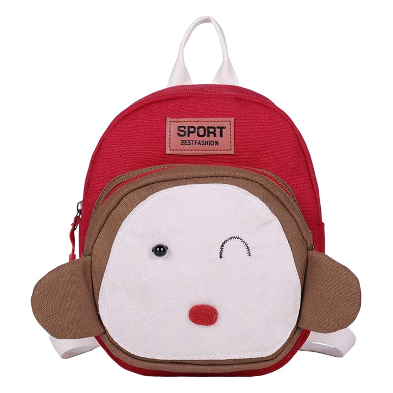 New Super Popular Kidsren's Baby Canvas Backpack Korean Style Fashionable Kindergarten Boys and Girls Backpack Cute School Bag Trendy