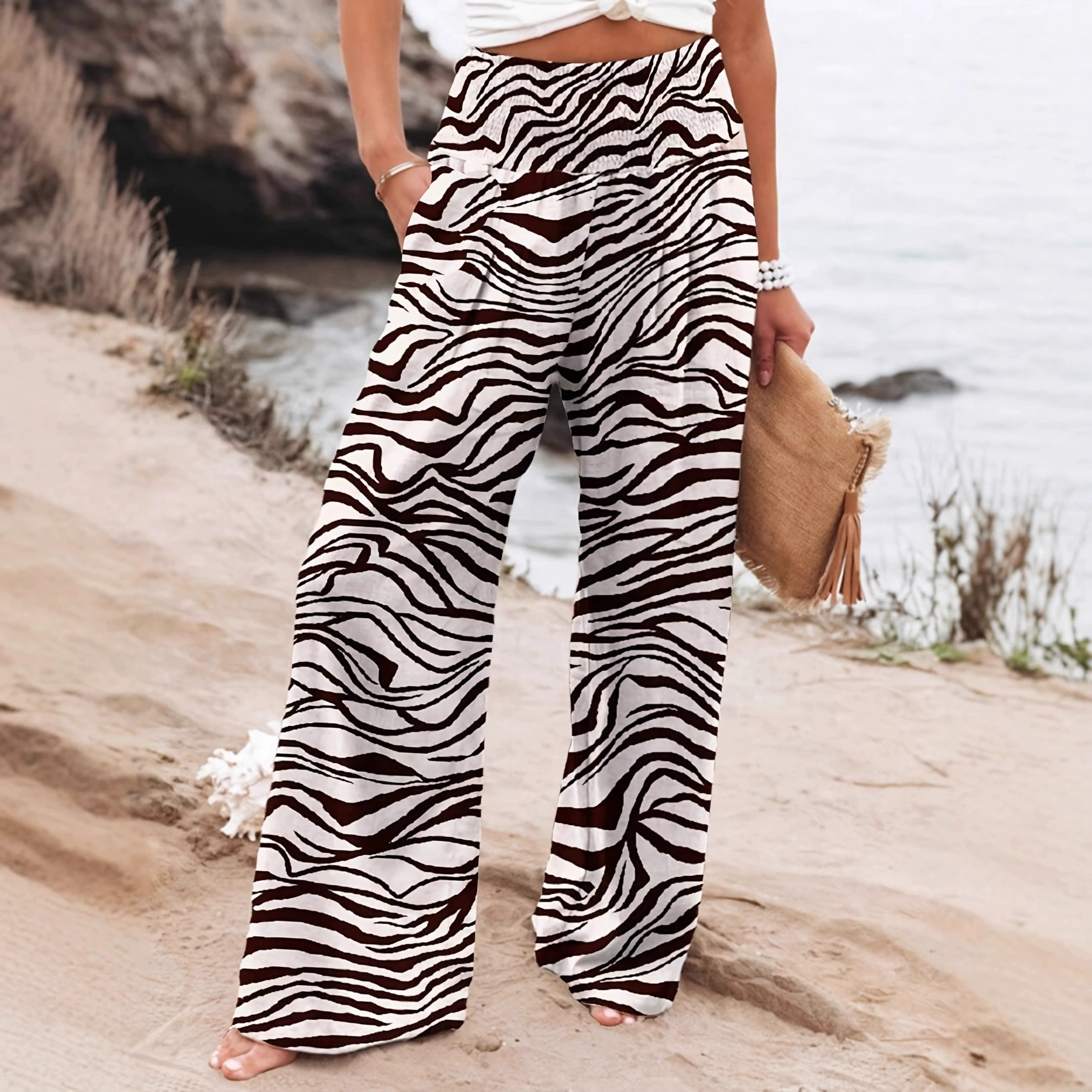Fashionable zebra, trousers, new collection