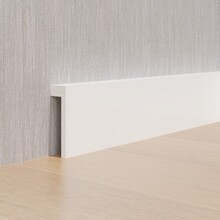 白色PS踢脚线发泡地角线挤出塑料墙角线板地板配件辅料墙裙装饰板