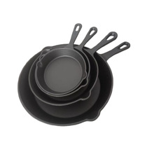 铸铁锅无涂层套装6寸8寸10寸铸铁煎盘煎锅家用平底锅老式铁锅厨具