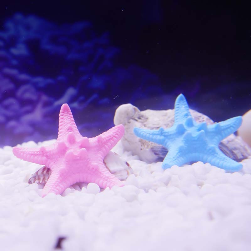 Estrella de mar irrompiable Pecera de PVC Acuario Decoración de paisajismo Bawang Pan blanco Decoración de coral submarino Escenografía Decoración de bricolaje