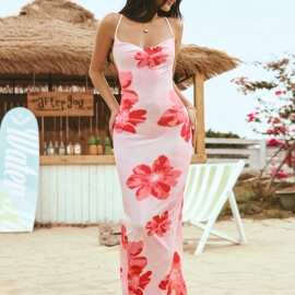 跨境外贸新款2026亚马逊速卖通Dress Long Skirt Printed Vacatio