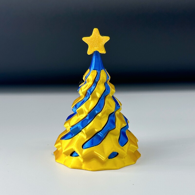 新款跨境3d打印玩具圣诞树推推乐星星圣诞节旋旋乐diy解压批发|undefined