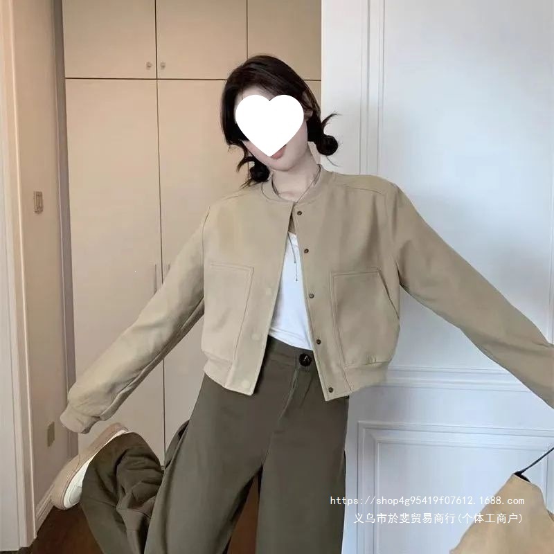 High-end, fashionable, loose-fitting jacket, retro American style coat, 2026 new design, best-selling casual baseball top.
