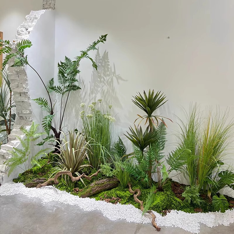 假绿植园林造景露营风装饰草树阳台植物服装店装饰组合花楼梯绿植|undefined