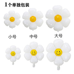 Ins-style daisy aluminum foil balloons, minimalistic and fresh photo props for children's birthday parties, egg flower aluminum foil balloons