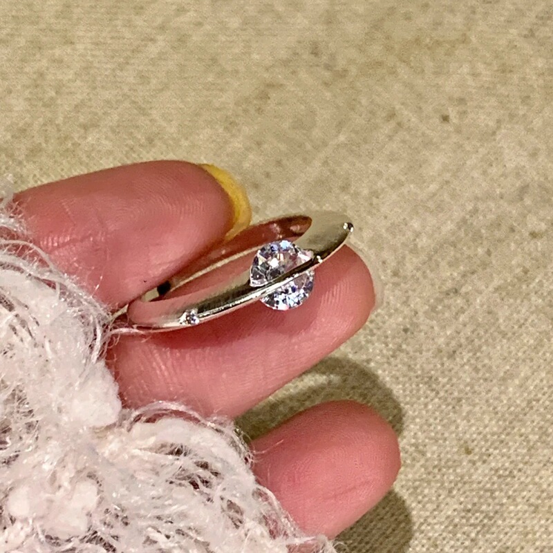 [Cosmic Star] Shining Diamond Planet Ring Women's Light Luxury Niche High-end Fashion Personalized Ring