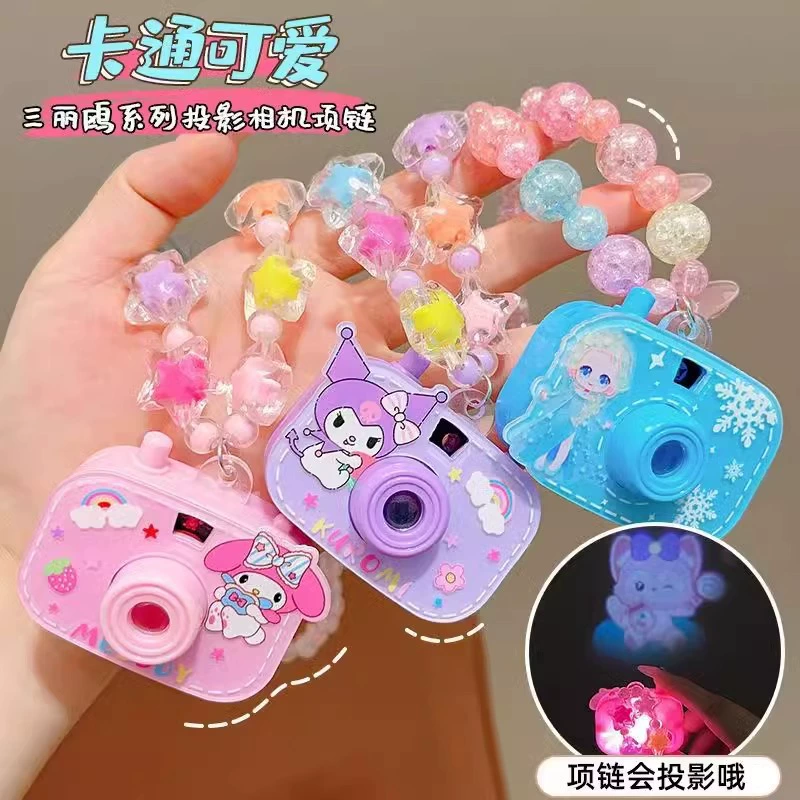 Sanrio Детская мини-проекция ожерелье камера для школьников фото игрушки для девочек украшения мультфильм подвеска