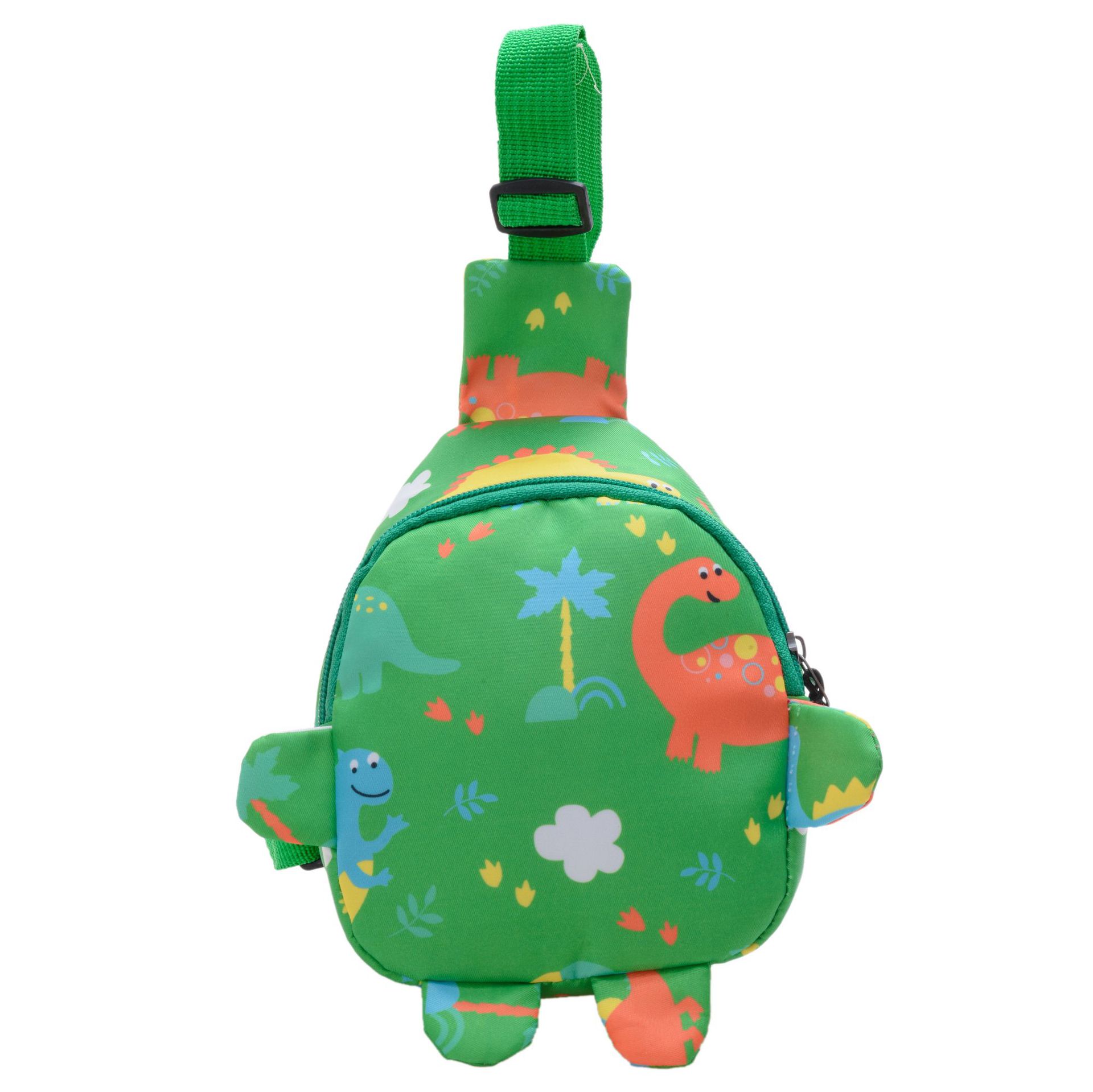 Bolso de pecho para niños 2022 primavera y verano nuevo bolso de hombro impreso de dibujos animados para niños y niñas lindo dinosaurio pequeño bolso de hombro moda