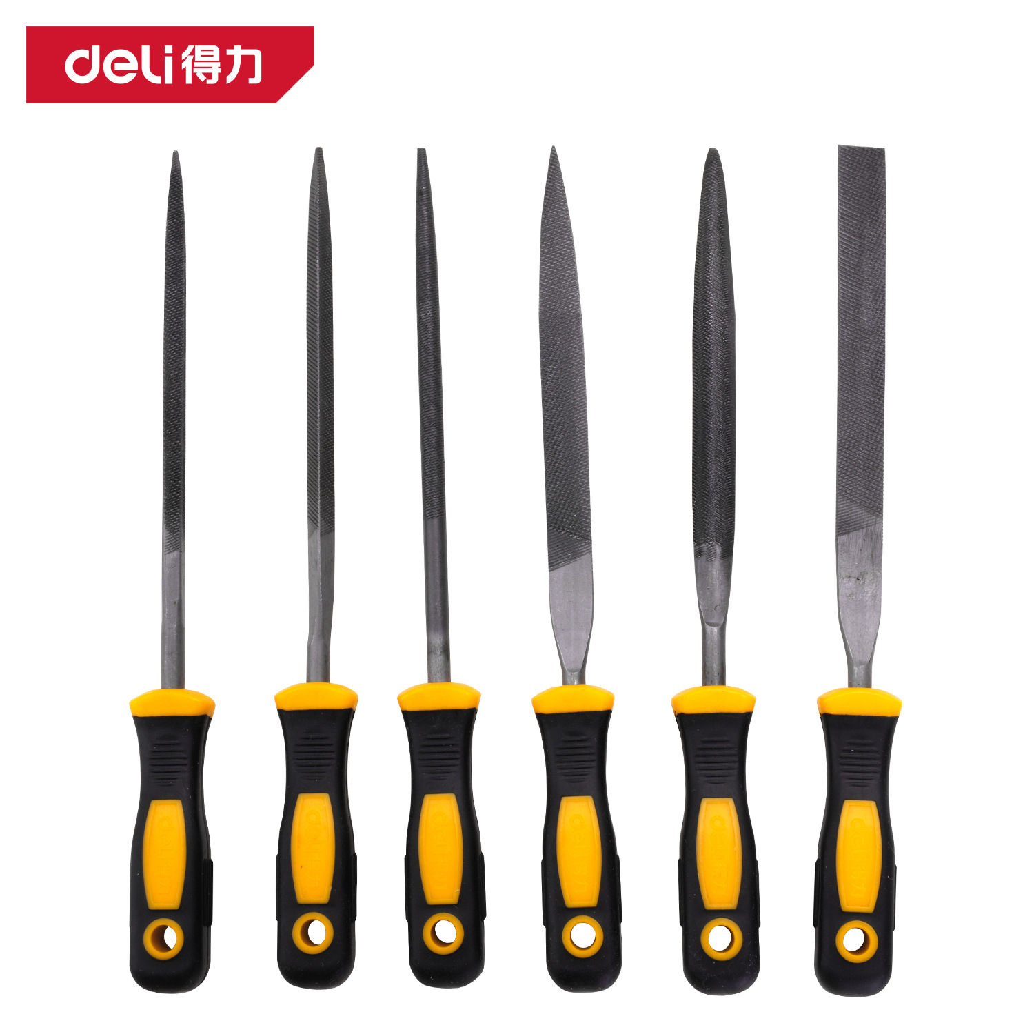 得力工具DL2181什錦銼6件套DL2161金剛石木工三角半圓整形扁銼刀