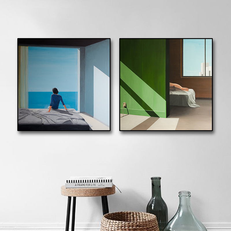 American Country Restaurant Decorative Painting Dining Room Dining Table Background Wall Simple and Beautiful Style Wall Hanging Painting Bedroom Bedside Wall Painting