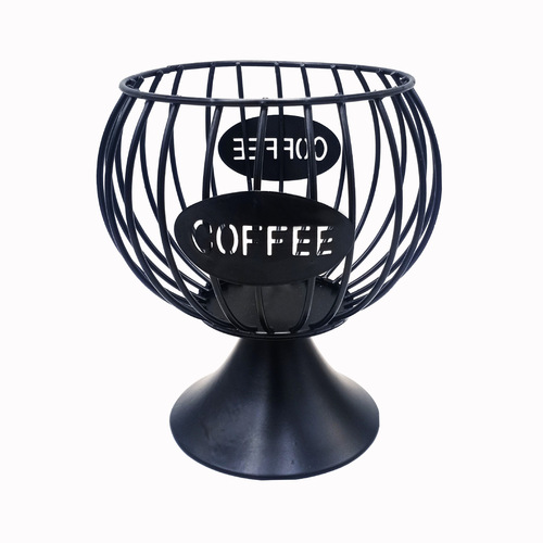 Factory direct sales creative iron coffee capsule storage basket large fence base jelly frame saint cup iron ornaments