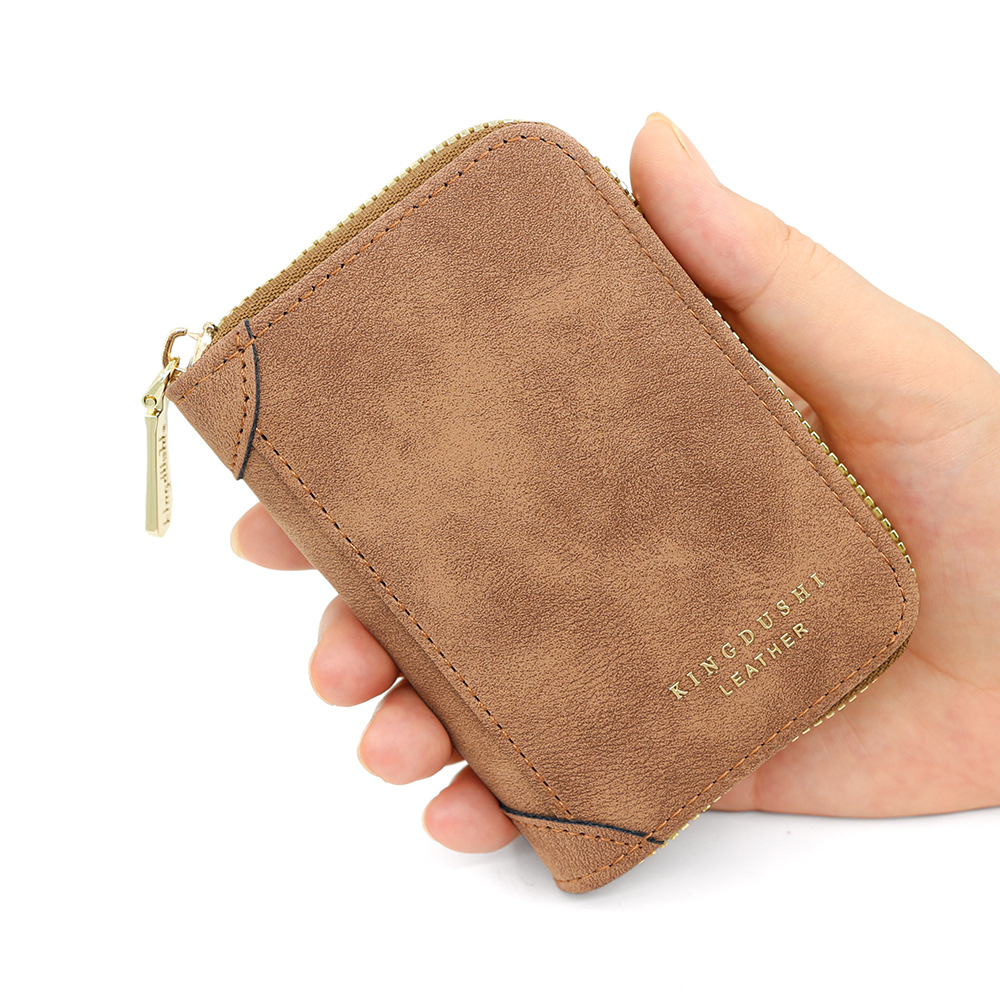 Nuevo tarjetero exquisito PU textura esmerilada bolsa de tarjetero de múltiples tarjetas de gran capacidad bolsa de órgano monedero bolsa de tarjetero al por mayor