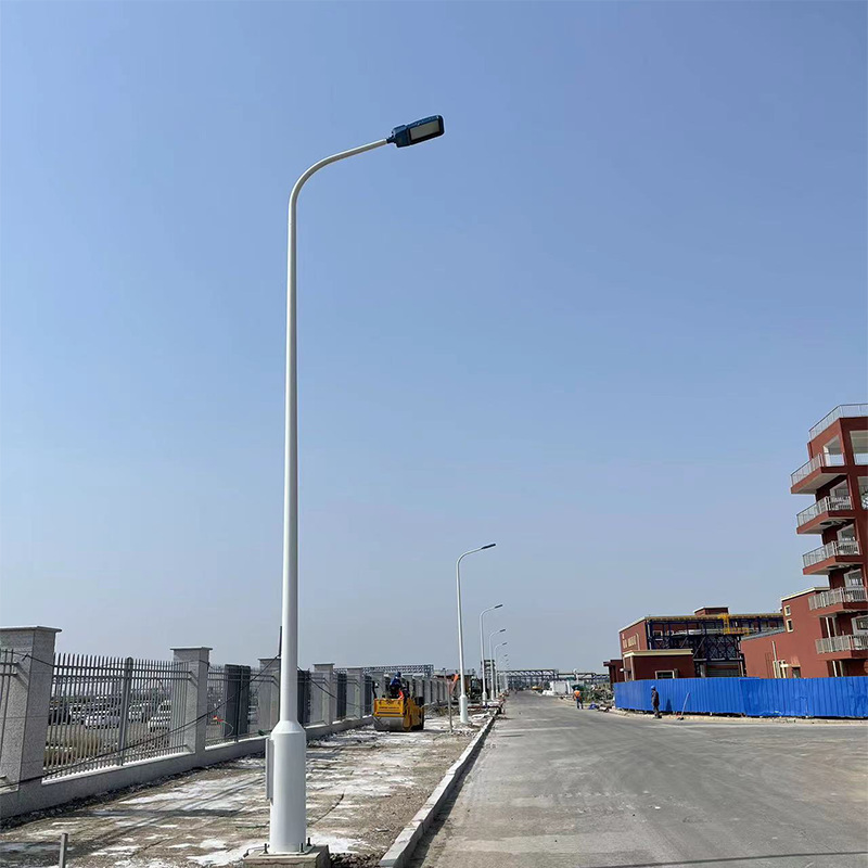 厂家供应路灯10m米单弯臂双臂大功率新农村市政道路照明马路灯