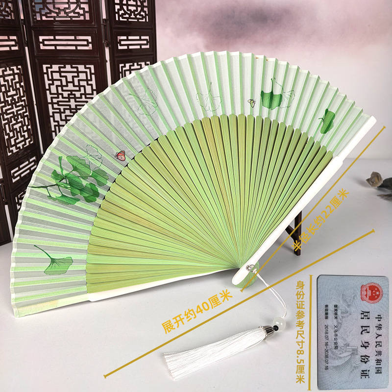 Ventilador antiguo ventilador plegable de verano chino chino cheongsam ventilador plegable de bambú artesanía ventilador pequeño ventilador de baile ventilador image 32