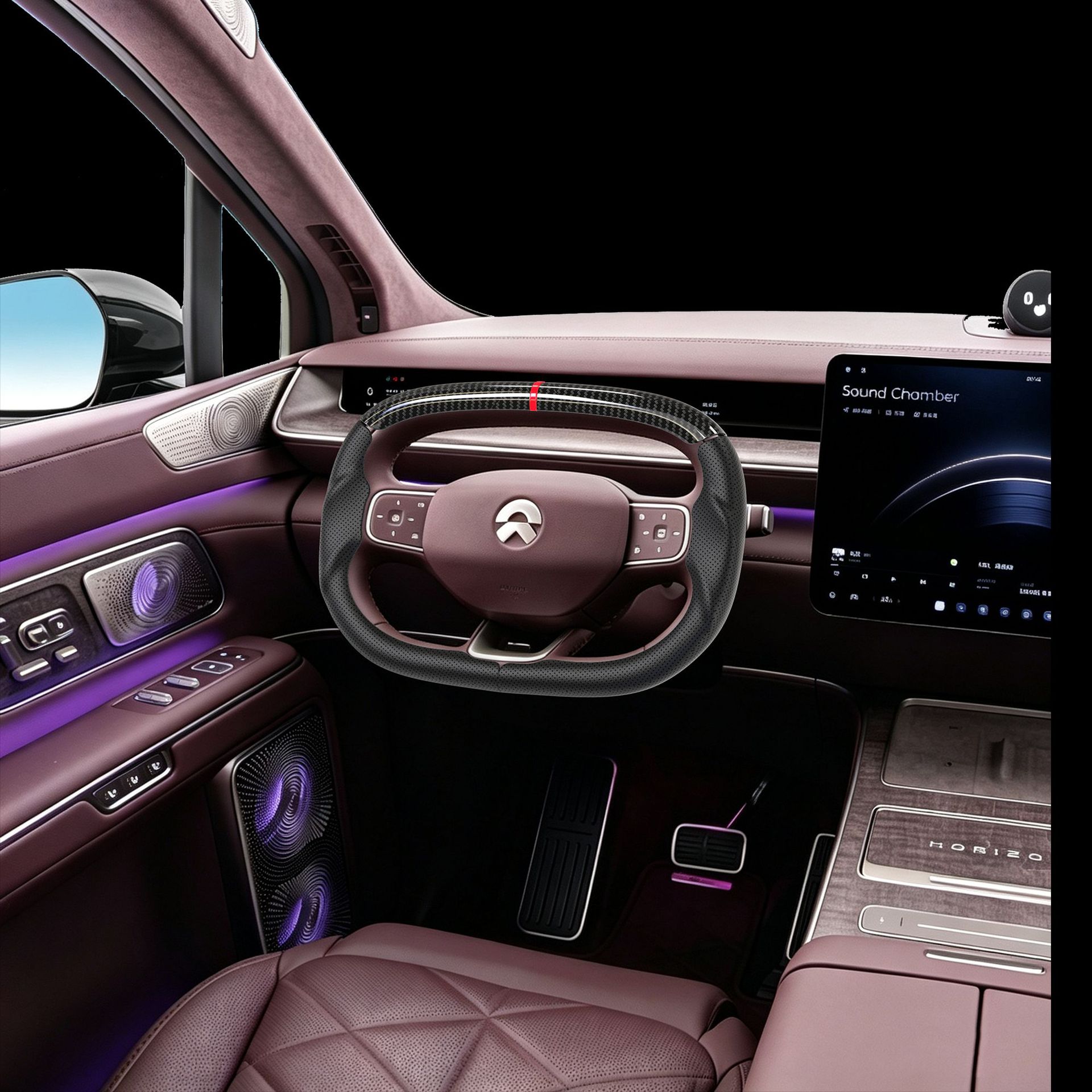Suitable for Nio Sport Three-Body steering wheel cover, three-piece full-cover breathable custom-fit interior modification handle cover