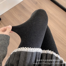 深灰色连裤袜女秋冬季加厚加绒保暖显瘦烟灰色打底裤高腰压力棉裤