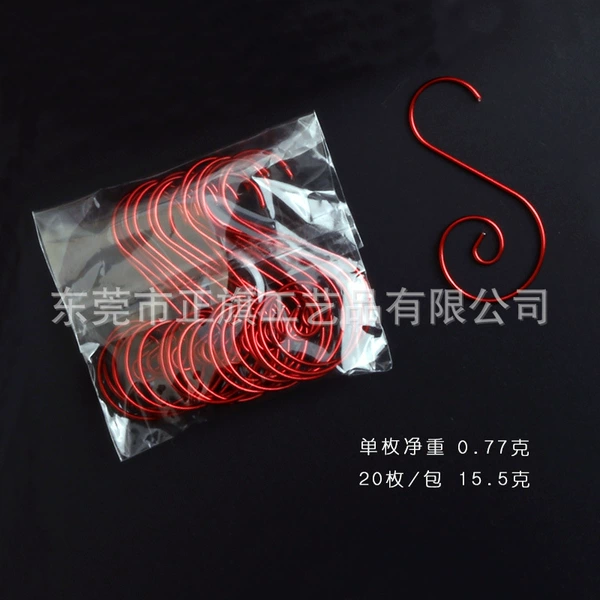 1.0*50mm bright red flower hooks 20 pieces/pack