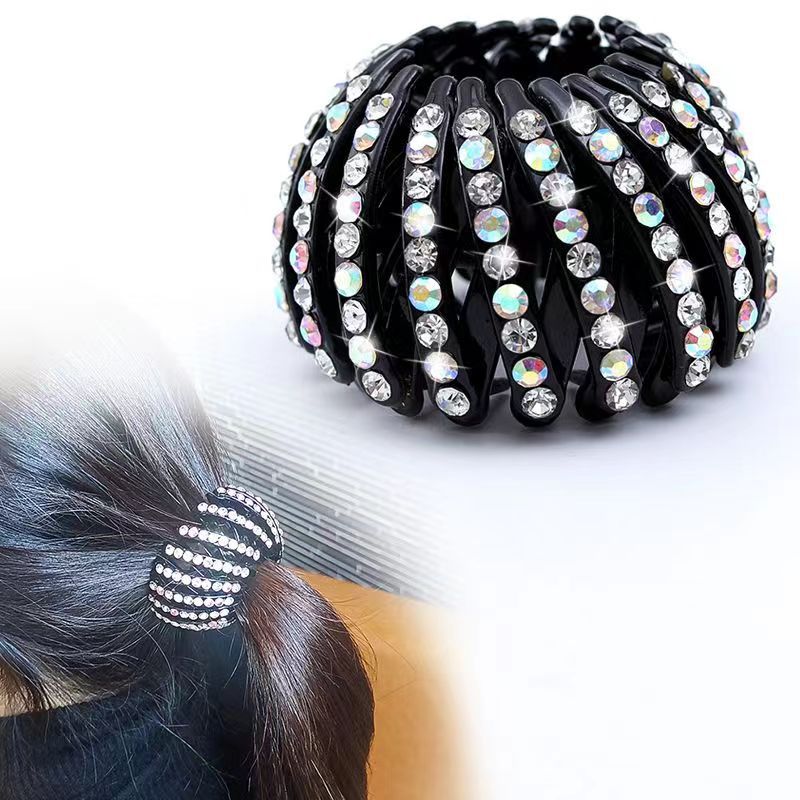 Rizador de pelo mediano cabeza de bola media nueva Nido de Pájaro agarre del pelo Cola de Caballo hebilla tocado flor corsé anillo de pelo accesorios para el cabello pinza de pelo