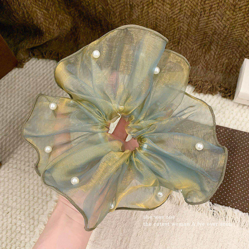 Nuevo scrunchie de encaje multicapa 2026 para mujer, lazo para el pelo de alta gama, accesorio suave para el cabello estilo coreano.