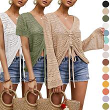 R 89316 Off-shoulder knit beach sweater ¶���U��ᘿ�ë��