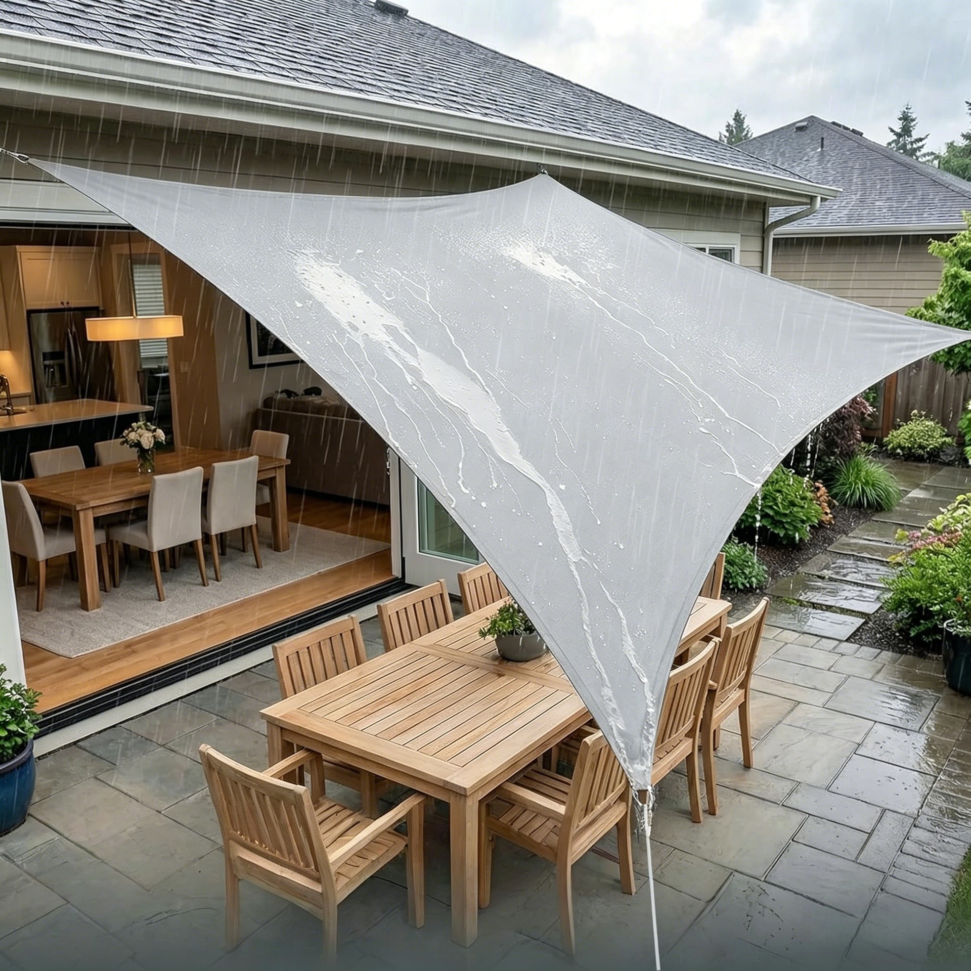 420D Oxford cloth sunshade canopy for outdoor courtyard, sun and rain protection, camping sunshade canvas, balcony sunshade