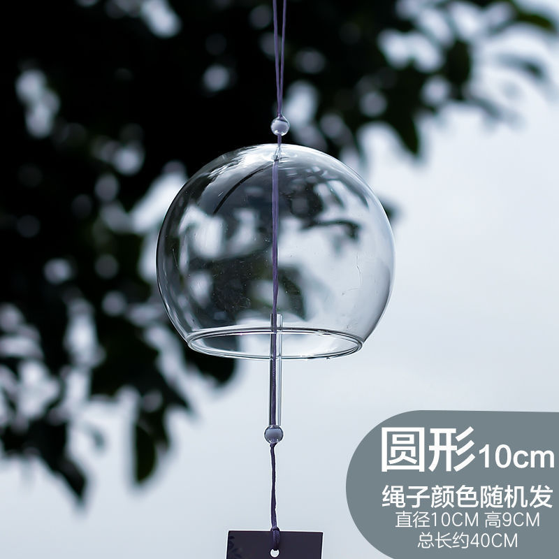 願い事風鈴飾り風鈴桜ガラス透明吊り式観光地シーン配置風鈴学生DIY手|undefined