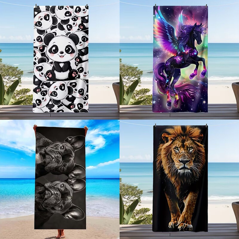 Cross-Border Fantasy Animal-Themed Beach Towel Jit Bulk Purchase and Distribution Printed Bath Towel Summer Outdoor Sports Towel Cross-Border Fantasy Animal-Themed Beach Towel Jit Bulk Purchase and Distribution Printed Bath Towel Summer Outdoor Sports Towel