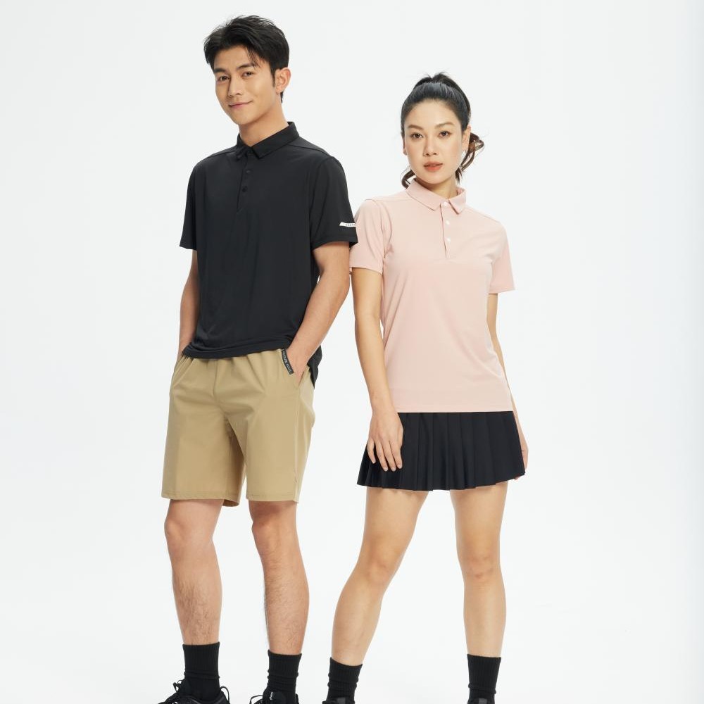 Sports Casual Polo Short-sleeved Men's Lapel Classic All-match Quick-drying Breathable Tennis Badminton Sportswear Printed