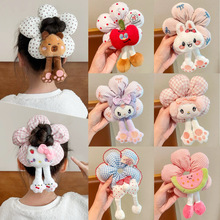 儿童花朵屁屁大肠发圈2025新款女童扎丸子头发绳可爱扎发头花发饰