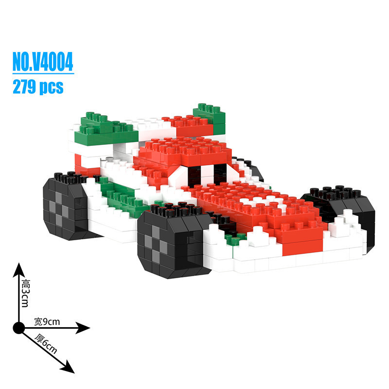 小さな粒子ビルディングブロック車ライトニングマックィーン互換性のあるレゴハイランドストール小さなギフト教育組み立ておもちゃ卸売|undefined