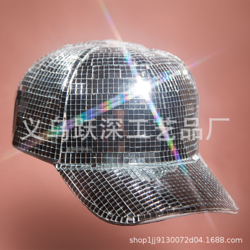 Disco ball Mirror Hat Disco mirror hat p...