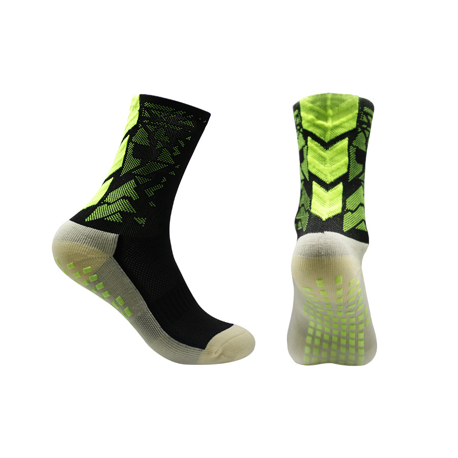 Unisex-Fußballsocken mit rutschfester Sohle und gepolsterter Fußgewölbeunterstützung – Atmungsaktive, feuchtigkeitsableitende Sportsocken zum Laufen, Radfahren und Trainieren_voghion.com