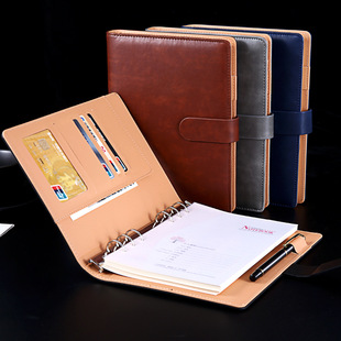 a5 Magnetic Buckle Loose-leaf Notebook Wholesale Detachable Business Loose-leaf Notebook Business advertising logo Customization