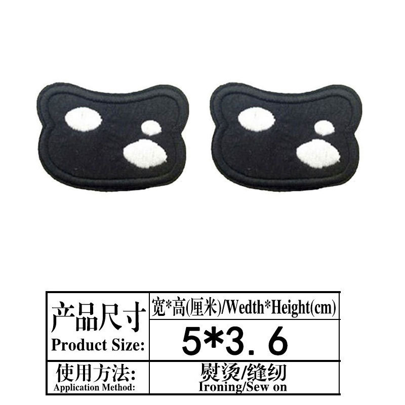 Diy hecho a mano Ragdoll accesorios de ojo parche de tela parche de dibujos animados muñeca mascota decoración de ojos zapatos y ropa al por mayor