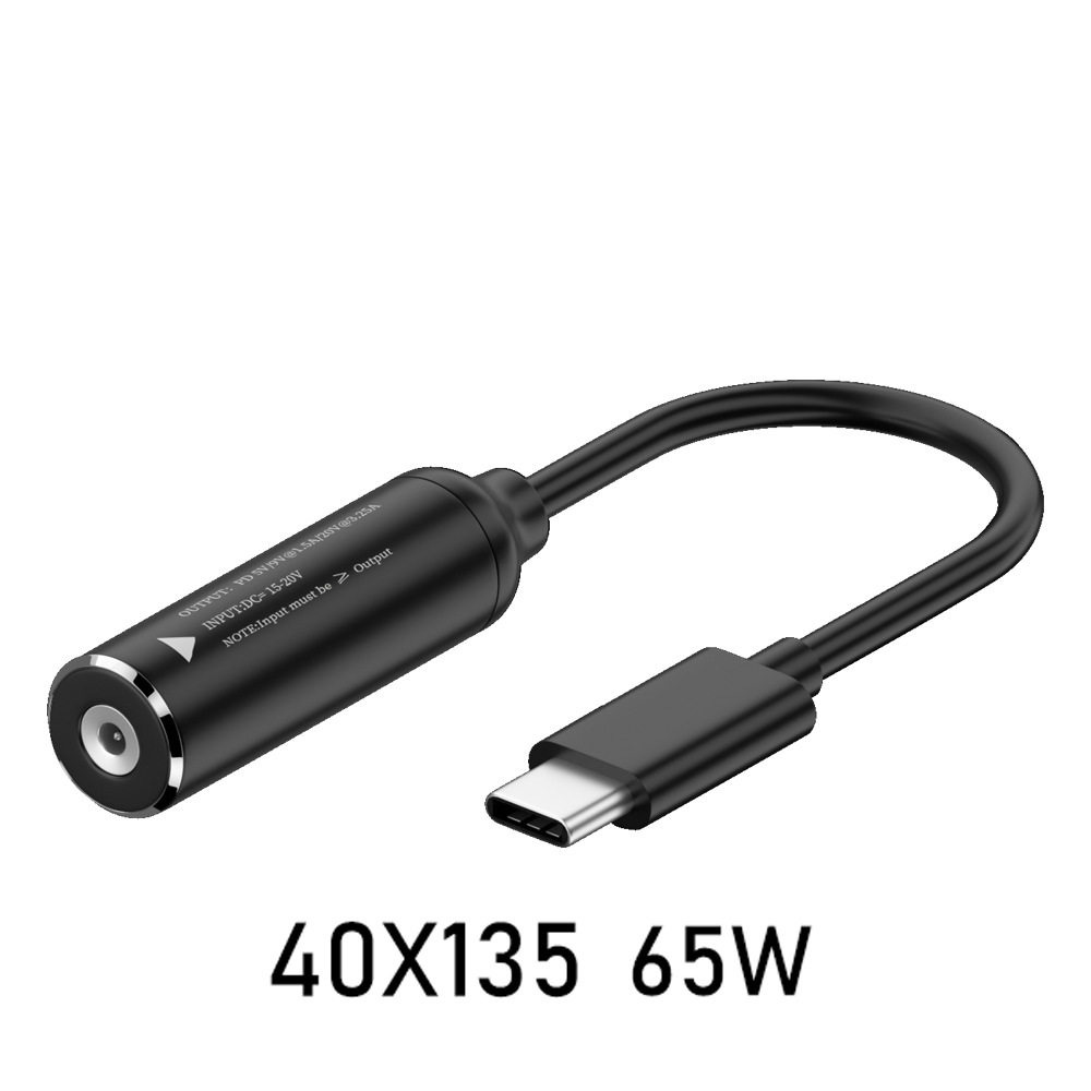 PD cable adaptador DC de entrada a tipo-C convertidor PD salida 65W carga identificación automática 5v9v20v