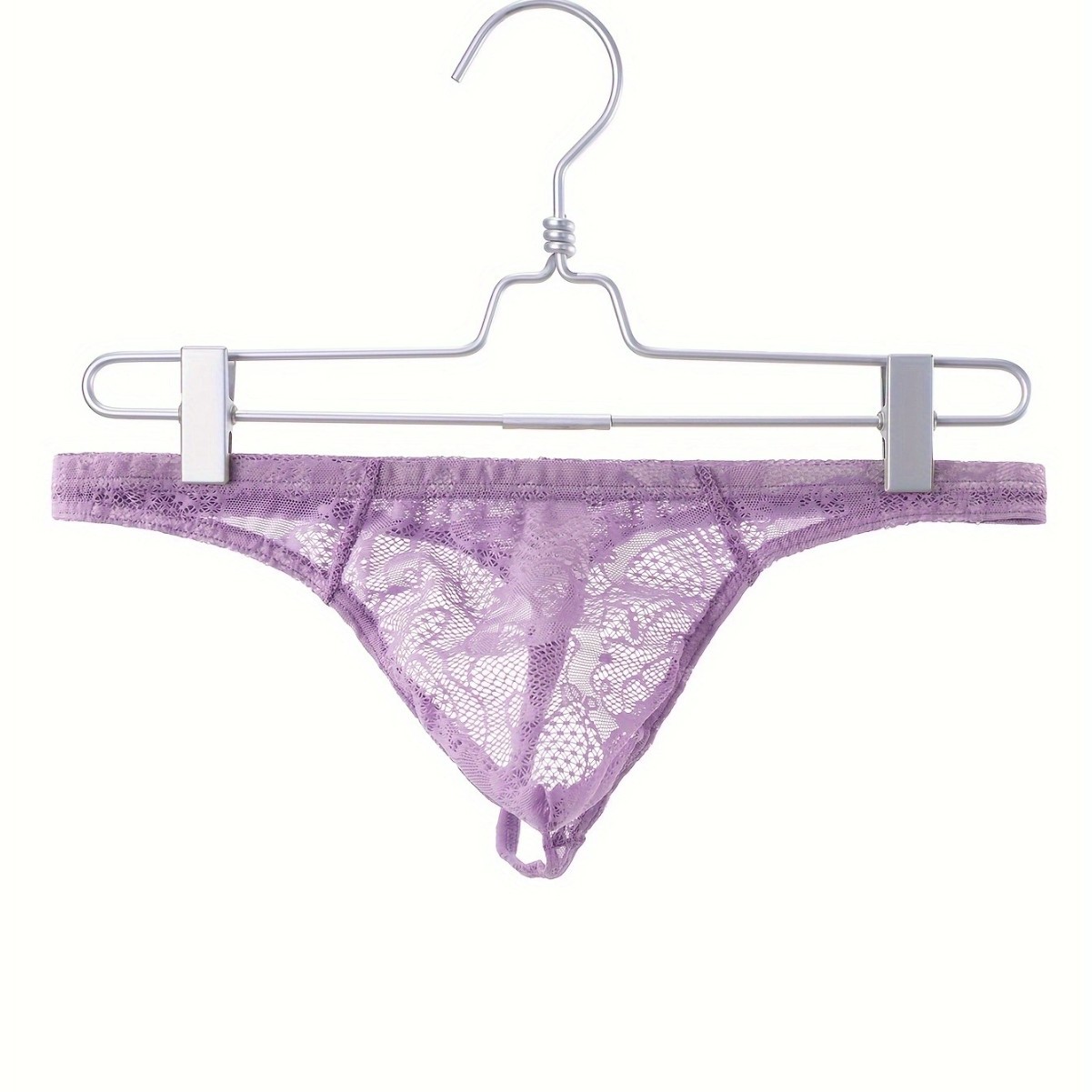 Vyrų nėriniuoti stringai seksualūs permatomi apatiniai_voghion.com