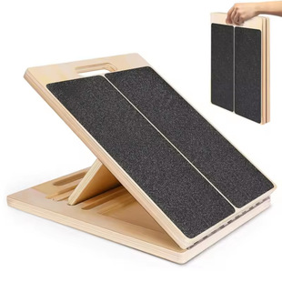 Wooden Reinforcement Board Calf Stretching Inclined Board Rehabilitation Training Wooden Inclined Board Adjustable Angle Fitness Equipment