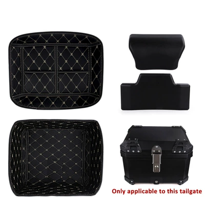 Motorcycle Battery Car Trunk Tail Box Lined with Leather Waterproof 45L/57L Cushion Tool Box Accessories